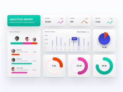 Analytics: Morph 3d analysis analytics app chart charts design diagram figma figmadesign graphic ui