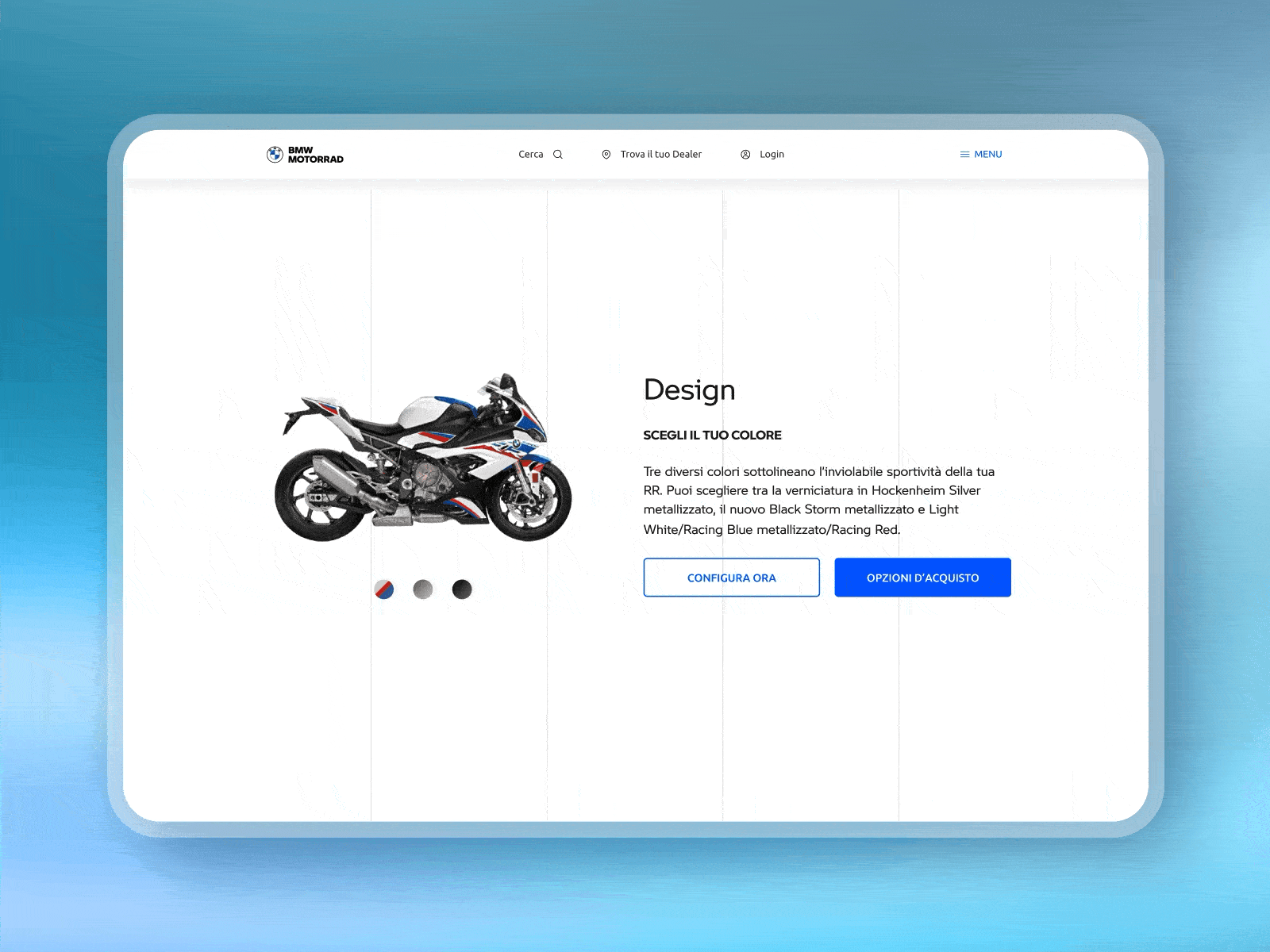 BMW Motorrad — Motor Configuration bmw bmw motorrad configuration motor motor configuration ui design web design