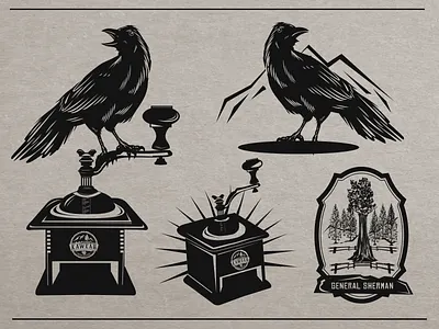 Illustrations for a coffee brand animal illustration art artist branding design digital art drawing graphic design illustration illustration art logo procreate vector