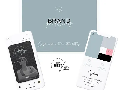 Her Best Life Branding banner design brand branding creative design fitness fitnesswebsite graphic graphic design instagram welling coaching womenfitness
