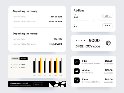 V5 Component component design statistics ui ux web white