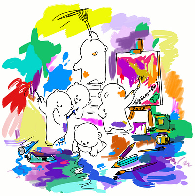 Painting! colors draw drawing hamster multicolor painting