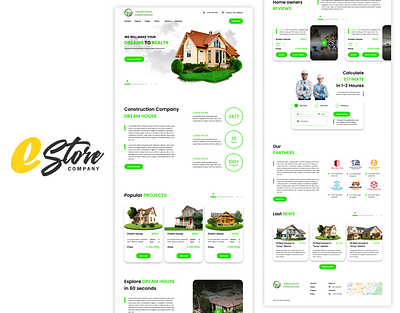 Dream House (Landing Page) design ui ux web