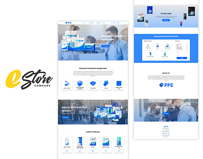 PPE (Landing Page) design ui ux web