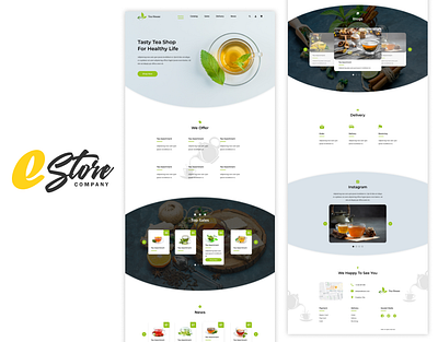 Tea House (Landing Page) design ui ux web