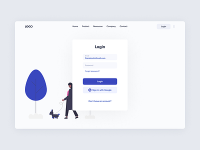 Login ui concept concept design figma home illustration interface typography ui ux web