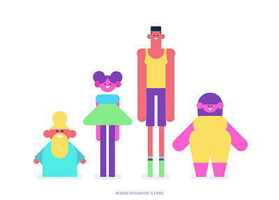 Simple Flat Design Characters cartoon character character design design drawing flat flat design illustration vector vector art