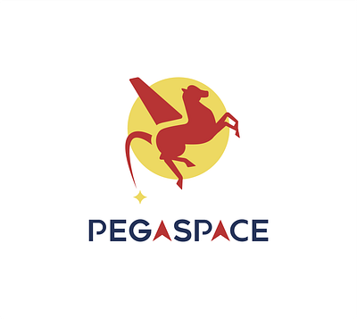 Pegaspace Logo animal design illustrator logo logotype pegasus space space agency spaceship