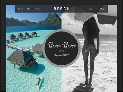 Bora Bora Beach - Concept web site beach branding concept design figma graphic design minimal minimalism site ui uiux ux web web design web site webdesign website