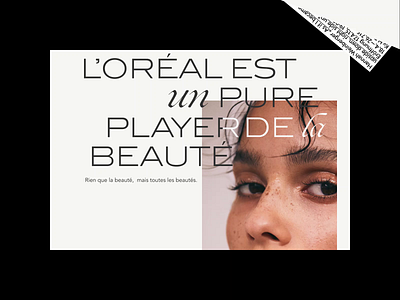 Loreal. Who we are animation branding design minimal photoshop typography ui ux web website