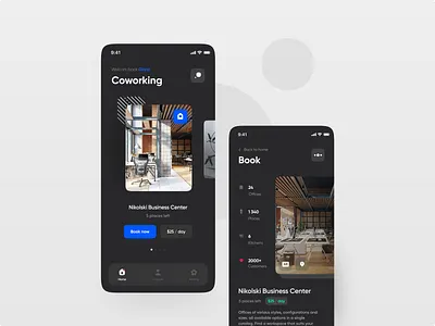 Coworking Mobile App app app design application clean coworking minimal minimalist mobile office platform socialisation socialising work working space zajno