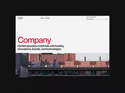 Henkel. Company animation branding design minimal photoshop typography ui ux web website