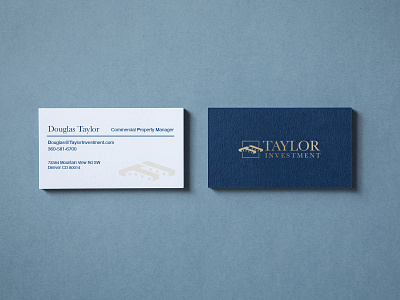 Logo & Business Card Design blue brand branding clean custom design foil foil stamp gold gold foil icon identity lettering logo logo design logodesign mark minimal typography vector