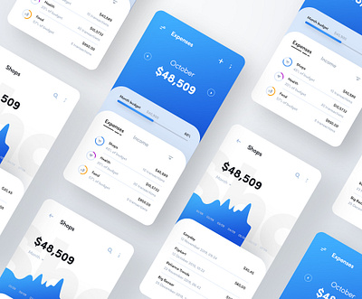 Finance App Management | Concept Design 1 ui panditinc design 100days100ui branding designer illustration panditinc