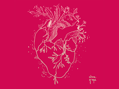 Heart 1 concept contour design digitalart gradient graphic growth illustration inspiring lineart photoshop strawberry wacom