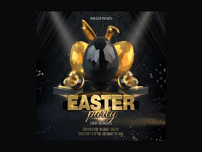Easter Party Flyer easter easter bunny easter egg easter eggs easter flyer easter party eastern egg hunt eggs happy easter poligon poligonal poligonal egg poligonal eggs triangular