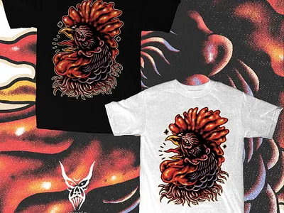 Available american tattoo apparel artwork band merch dark illustration design illustration merch merch design rooster rooster clothing rooster design sebrodbrick t shirt design tshirt design tshirtdesign tshirts