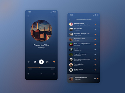 Player app blues design mobile mobile app mobile ui music music app player smartphone ui uiux ux uxui