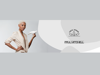 banner for Paul Mitchell Greece branding design minimal vector