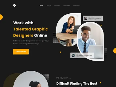 #Exploration - Hero section dailyui dark dark ui design figma freelancer job landing page landing page design landing page ui minimal modern ui web webdesign website working