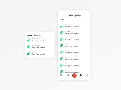 Sense device specific timeline app device electricity energy home iot mobile sense smart home stats ui