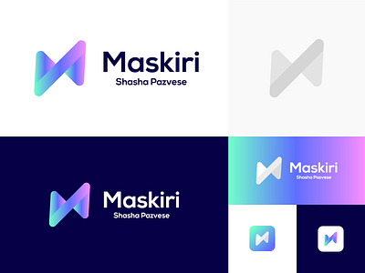 Maskiri logo concept brand graphic design logo design minimal modern training training center