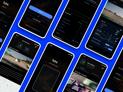 DriverApp - Mvp animation app dark mode design mobile ui ux web