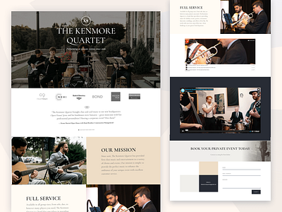 Music Quartet Website band bass branding design gig guitar guitarist music musician quartet reviews sketch sketchapp testimonials ui ux web website wedding wedding band