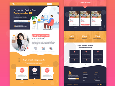 Online Courses -Landing Page cursosonline designweb education inspirationweb ui ux webdesign webdesignagency