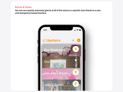 Home App home app ios redesign rooms zones