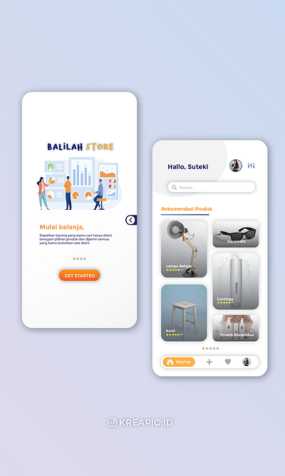 Apps Balilah Store app design illustration ui vector