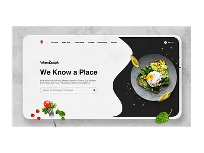 Where2eat Redesign app design first post food icon logo minimal redesign sketch ui ux vector web website