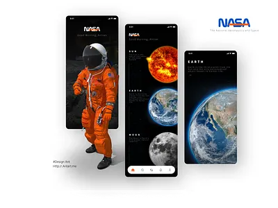NASA Application design app application art design figma mobile app mobile ui nasa trend