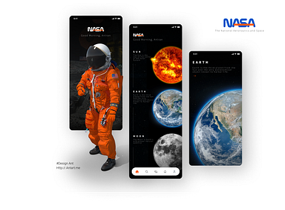 NASA Application design app application art design figma mobile app mobile ui nasa trend