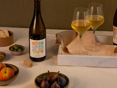 Terah Wine Co. X Domestique Wine abstract california citrus color design fruit illustration label design natural wine nature organic painted print texture vineyard wine packaging