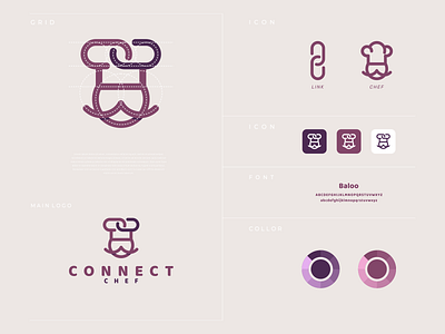 connect chef awesome brand brand design branding chef clean company concept design designer graphic icon illustration illustrator inspiration line link logo modern vector