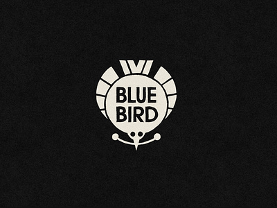Bluebird Studio bird blue bird brand identity branding design illustration logo retro salon type typography vector