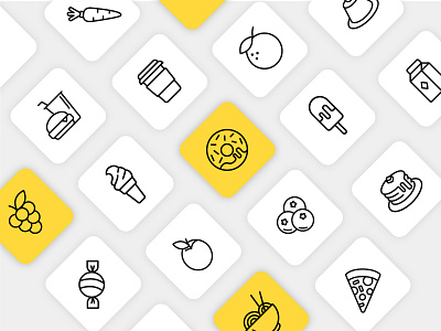 Food Icons design food food and drink food app food icons icon design iconography icons illustration line icons minimal minimal icons minimalist restaurant restaurant app restaurant icons vector