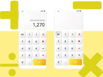 DailyUI - 004 - Calculator daily 100 challenge skeumorphism ui design