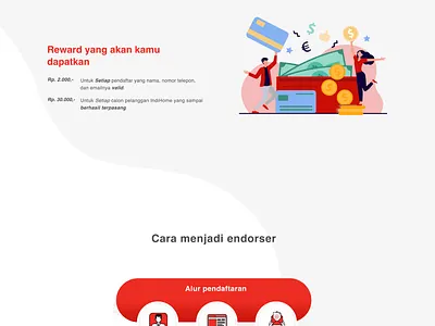Indihome Affiliate Landing Page design illustration user interface design webdesign