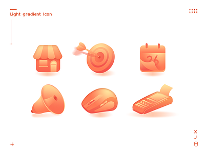 Light gradient Icon branding design illustration ui