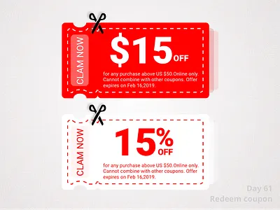 DailyUI - 061 - Redeem coupon graphicdesign marketing