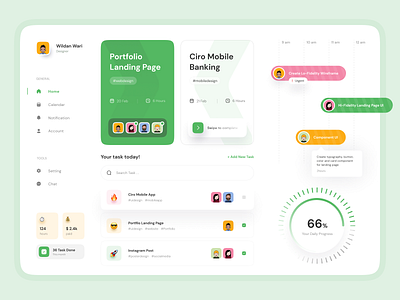 🚀 Daily Task - Dashboard chart clean daily task dashboard dashboard app dashboard design dashboard ui graphic hr human resources progress task task list task management task manager team timeline web design webdesign