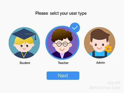 DailyUI - 064 - Select User Type avatar icon set profile icon