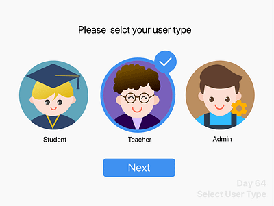 DailyUI - 064 - Select User Type avatar icon set profile icon