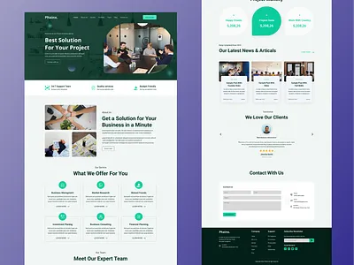 Phainx Agency Web Template agency business company startups