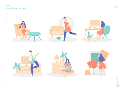 Flat illustration branding design illustration interface ui