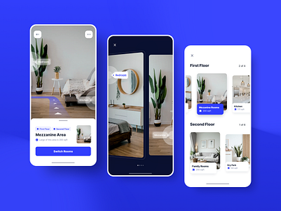 Exploration | Rent & Sales Property - 3d View Room Tour 3d android app apartment app blue design house ios minimal mobile app popular property rent rental roomtour sales ui uidesign uiux webdesign