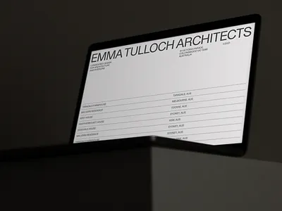 EMMA TULLOCH ARCHITECTS architect architectural architecture building design furniture grid grid design hero interior motion portfolio typography website