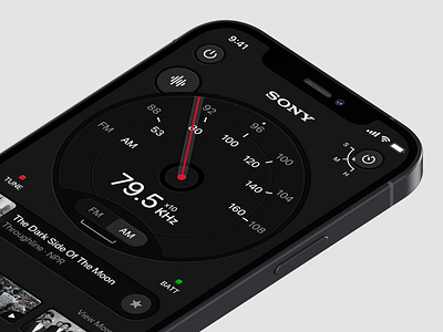 Digital Radio 7ahang app application concept dark dashboard dashboard design dashboard ui design digital layout panel panels platform radio radio button sketch sony ui